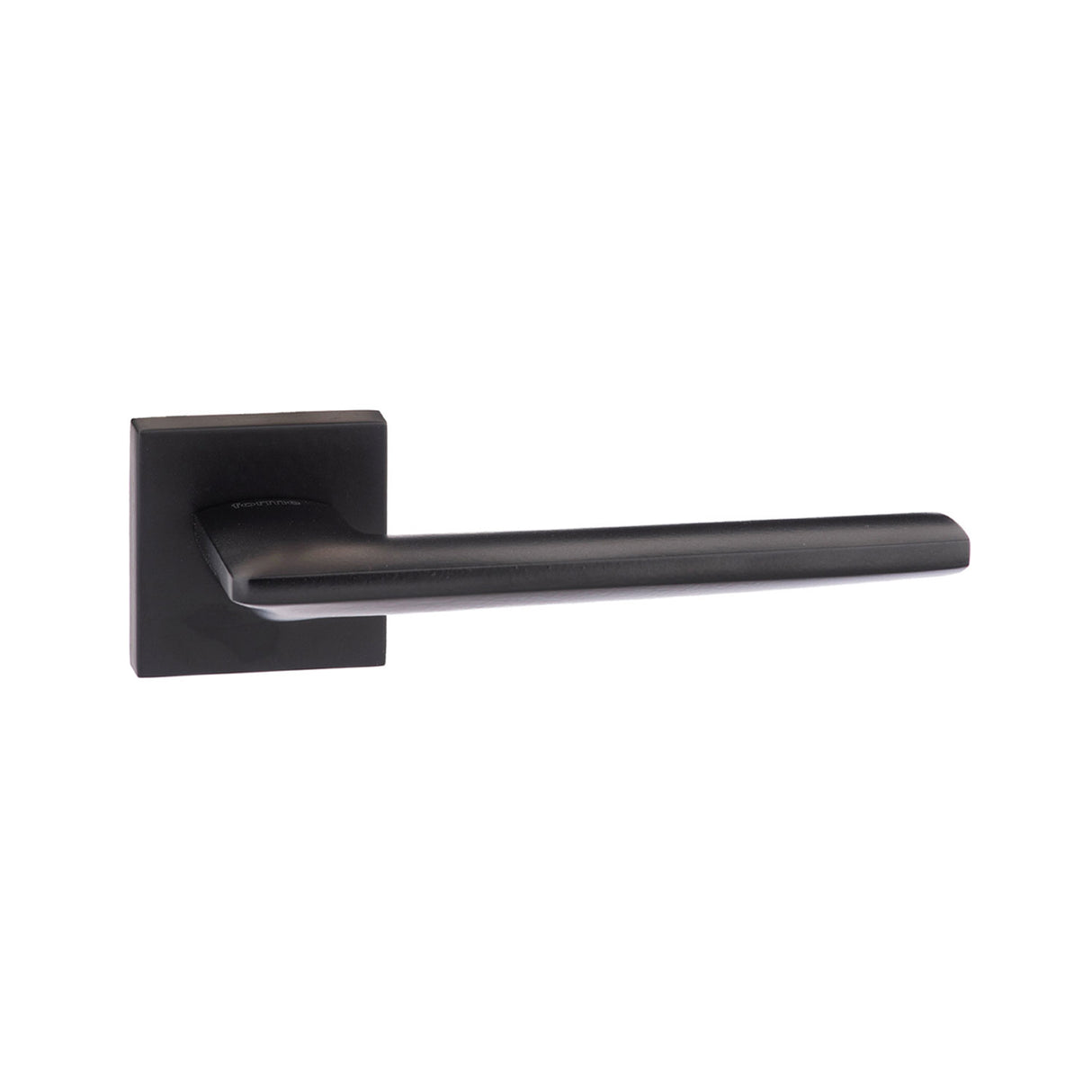 Quality image of Forme Boston Lever Door Handle on Minimal Square Rose - Matt Black | Sku. fms422mb | available from Trade Door Handles.