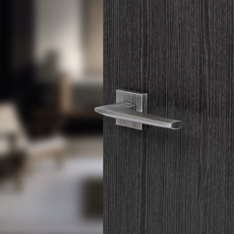 Quality image of Forme Boston Lever Door Handle on Minimal Square Rose - Urban Graphite | Sku. fms422ug | available from Trade Door Handles.