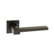 Quality image of Forme Ginevra Lever Door Handle on Minimal Square Rose - Matt Black | Sku. fms430mb | available from Trade Door Handles.