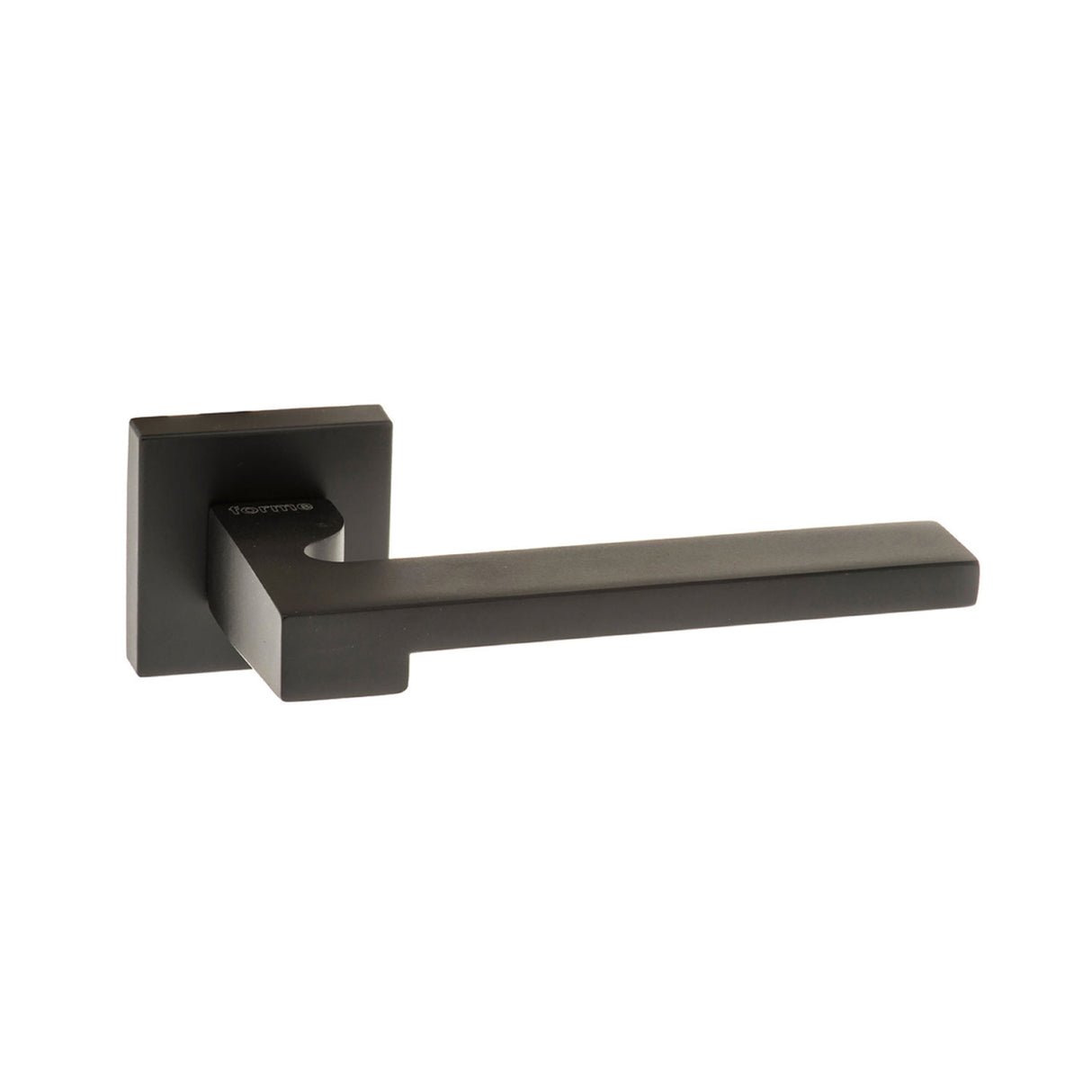 Quality image of Forme Ginevra Lever Door Handle on Minimal Square Rose - Matt Black | Sku. fms430mb | available from Trade Door Handles.