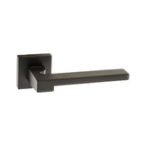 Quality image of Forme Ginevra Lever Door Handle on Minimal Square Rose - Matt Black | Sku. fms430mb | available from Trade Door Handles.