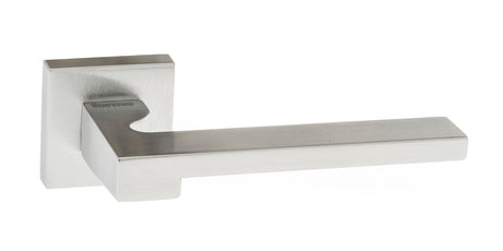 Quality image of Forme Ginevra Lever Door Handle on Minimal Square Rose - Satin Chrome | Sku. fms430sc | available from Trade Door Handles.