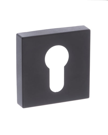 Quality image of STATUS Euro Escutcheons on S4 Square Rose - Matt Black | Sku. s4escesmb | available from Trade Door Handles.