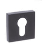 Quality image of STATUS Euro Escutcheons on S4 Square Rose - Matt Black | Sku. s4escesmb | available from Trade Door Handles.