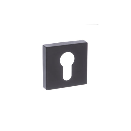 Quality image of Forme Euro Escutcheons on Minimal Square Rose - Matt Black | Sku. fmsemb | available from Trade Door Handles.