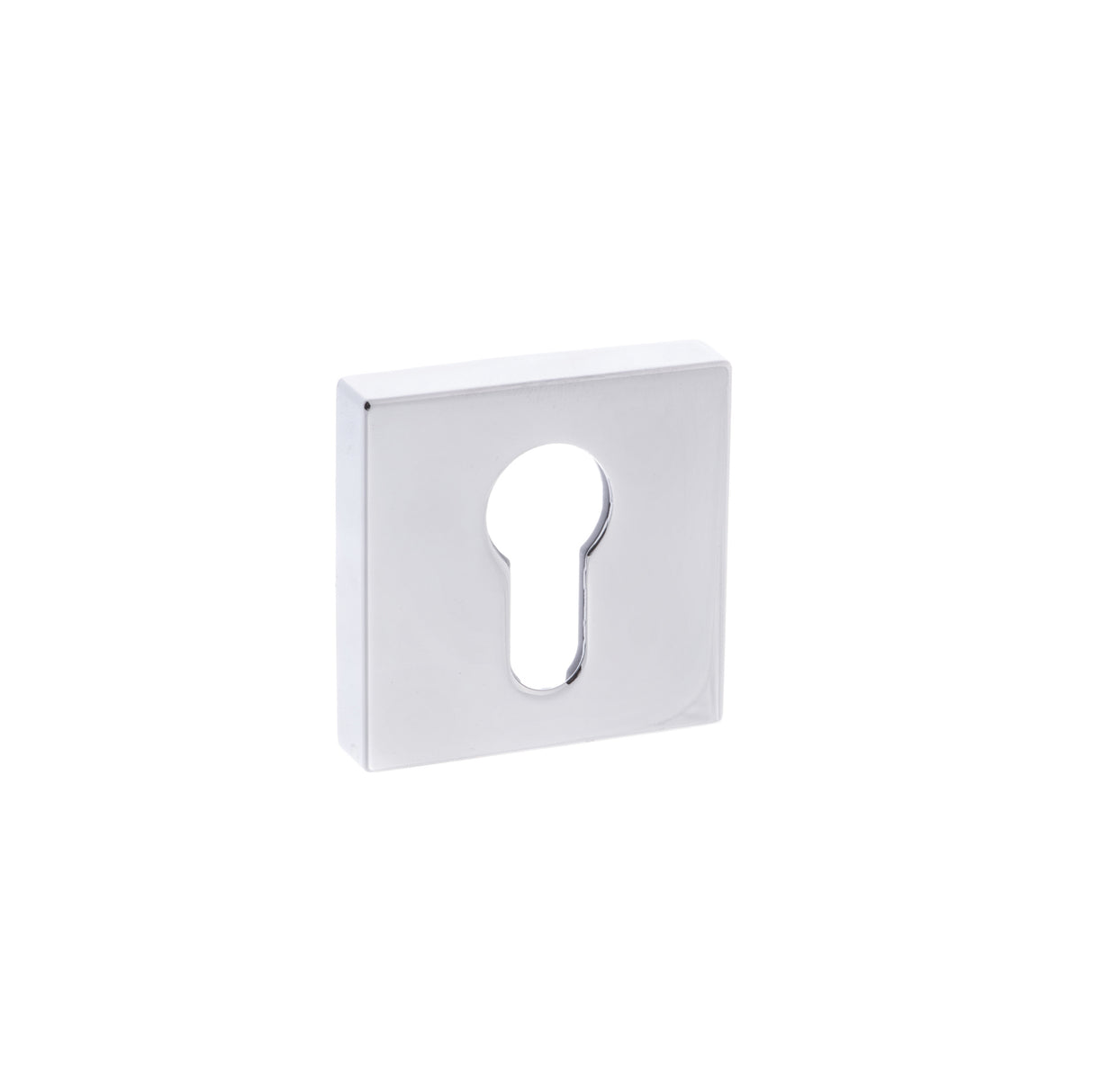 Quality image of Forme Euro Escutcheons on Minimal Square Rose - Polished Chrome | Sku. fmsepc | available from Trade Door Handles.