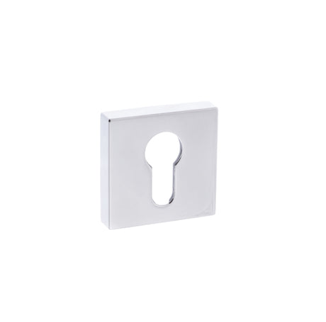 Quality image of Forme Euro Escutcheons on Minimal Square Rose - Polished Chrome | Sku. fmsepc | available from Trade Door Handles.