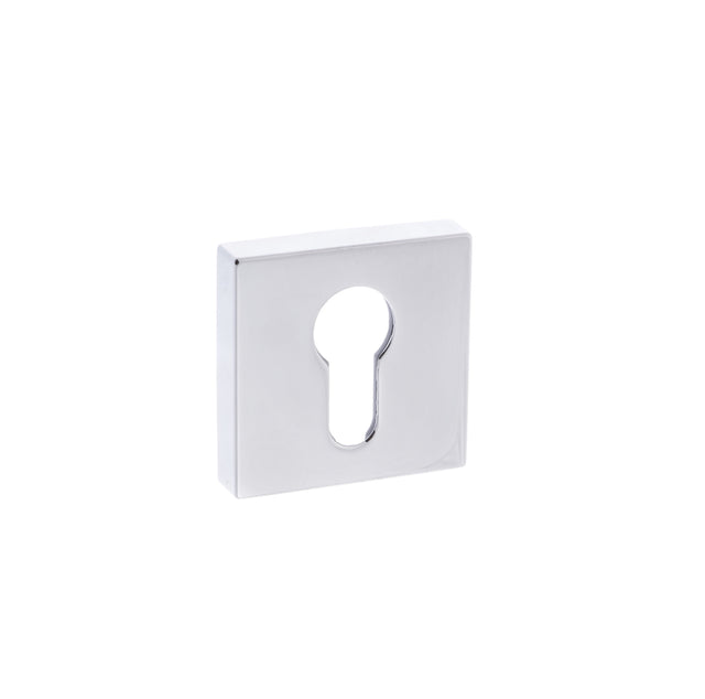 Quality image of Forme Euro Escutcheons on Minimal Square Rose - Polished Chrome | Sku. fmsepc | available from Trade Door Handles.