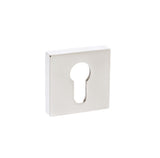 Quality image of Forme Euro Escutcheons on Minimal Square Rose - Polished Nickel | Sku. fmsepn | available from Trade Door Handles.