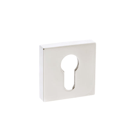 Quality image of Forme Euro Escutcheons on Minimal Square Rose - Polished Nickel | Sku. fmsepn | available from Trade Door Handles.