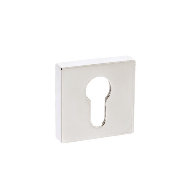 Quality image of Forme Euro Escutcheons on Minimal Square Rose - Polished Nickel | Sku. fmsepn | available from Trade Door Handles.