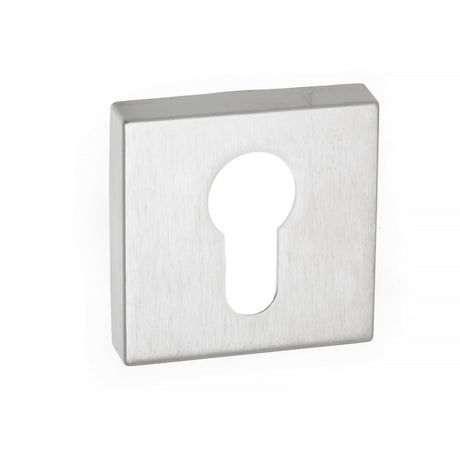 Quality image of Forme Euro Escutcheons on Minimal Square Rose - Satin Chrome | Sku. fmsesc | available from Trade Door Handles.
