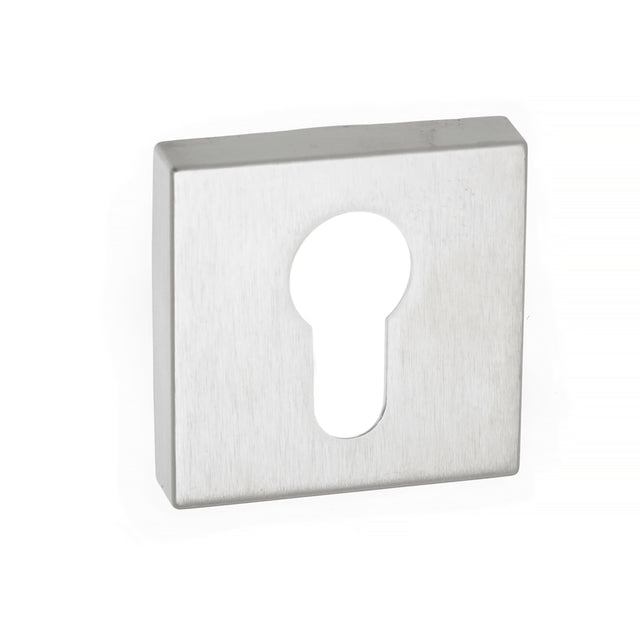 Quality image of Forme Euro Escutcheons on Minimal Square Rose - Satin Chrome | Sku. fmsesc | available from Trade Door Handles.