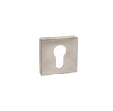 Quality image of Forme Euro Escutcheons on Minimal Square Rose - Satin Nickel | Sku. fmsesn | available from Trade Door Handles.