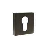 Quality image of Forme Euro Escutcheons on Minimal Square Rose - Urban Dark Bronze | Sku. fmseudb | available from Trade Door Handles.
