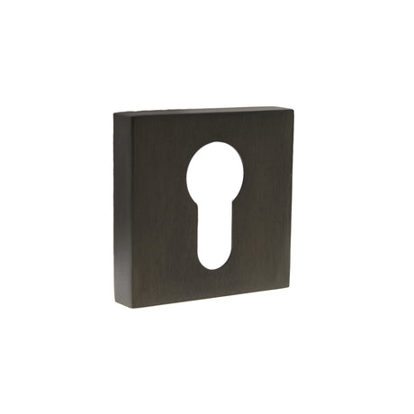 Quality image of Forme Euro Escutcheons on Minimal Square Rose - Urban Dark Bronze | Sku. fmseudb | available from Trade Door Handles.