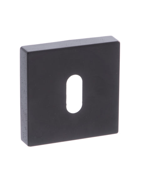 Quality image of CleanTouch Anti-Bac Key Escutcheons on Minimal Square Rose - Matt Black | Sku. ctfmskmb | available from Trade Door Handles.