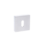 Quality image of Forme Key Escutcheons on Minimal Square Rose - Polished Chrome | Sku. fmskpc | available from Trade Door Handles.
