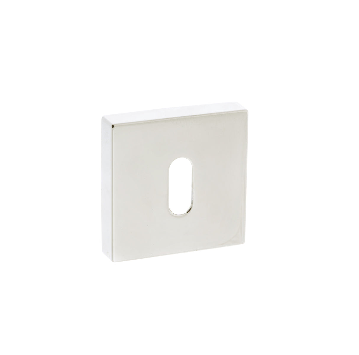 Quality image of Forme Key Escutcheons on Minimal Square Rose - Polished Nickel | Sku. fmskpn | available from Trade Door Handles.