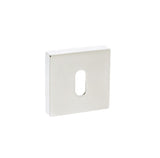 Quality image of Forme Key Escutcheons on Minimal Square Rose - Polished Nickel | Sku. fmskpn | available from Trade Door Handles.
