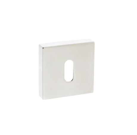 Quality image of Forme Key Escutcheons on Minimal Square Rose - Polished Nickel | Sku. fmskpn | available from Trade Door Handles.