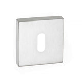 Quality image of Forme Key Escutcheons on Minimal Square Rose - Satin Chrome | Sku. fmsksc | available from Trade Door Handles.