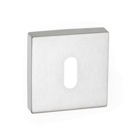 Quality image of Forme Key Escutcheons on Minimal Square Rose - Satin Chrome | Sku. fmsksc | available from Trade Door Handles.