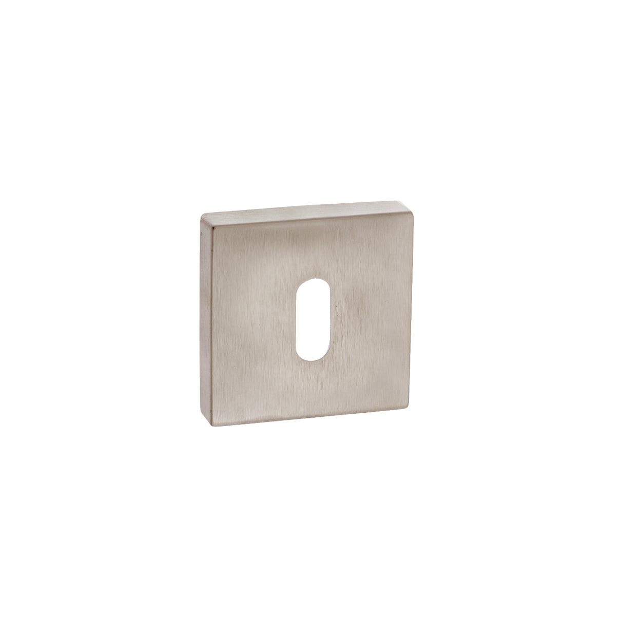 Quality image of Forme Key Escutcheons on Minimal Square Rose - Satin Nickel | Sku. fmsksn | available from Trade Door Handles.