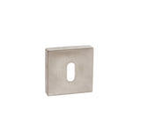 Quality image of Forme Key Escutcheons on Minimal Square Rose - Satin Nickel | Sku. fmsksn | available from Trade Door Handles.