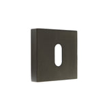 Quality image of Forme Key Escutcheons on Minimal Square Rose - Urban Dark Bronze | Sku. fmskudb | available from Trade Door Handles.