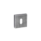 Quality image of Forme Key Escutcheons on Minimal Square Rose - Urban Graphite | Sku. fmskug | available from Trade Door Handles.