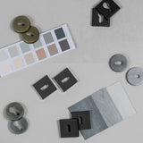 Quality image of Forme Euro Escutcheons on Minimal Square Rose - Urban Graphite | Sku. fmseug | available from Trade Door Handles.