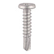 This is an image of Timco - Metal Construction Sheet & Framing Screws - PH - Low Profile Pancake - Exterior - Silver Organic 5.5 x 19mm - (500 PCS Box) FP19