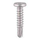 This is an image of Timco - Metal Construction Sheet & Framing Screws - PH - Low Profile Pancake - Exterior - Silver Organic 5.5 x 19mm - (500 PCS Box) FP19