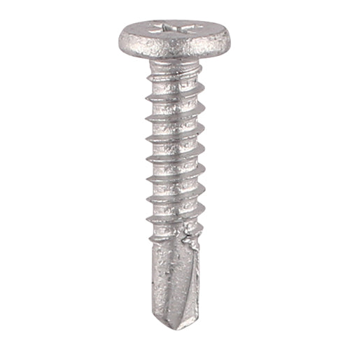 This is an image of Timco - Metal Construction Sheet & Framing Screws - PH - Low Profile Pancake - Exterior - Silver Organic 5.5 x 19mm - (500 PCS Box) FP19
