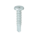 This is an image of Timco - Metal Construction Sheet & Framing Screws - PH - Low Profile Pancake - Exterior - Silver Organic 5.5 x 26mm - (500 PCS Box) FP26