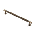 High quality image of FTD - Knurled Pull Handle 224mm c/c - Antique Brass | Sku. ftd700eab | Trade Door Handles.