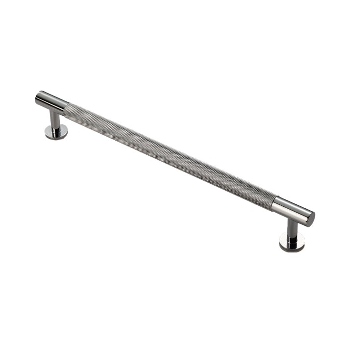 High quality image of FTD - Knurled Pull Handle 224mm c/c - Polished Chrome | Sku. ftd700ecp | Trade Door Handles.