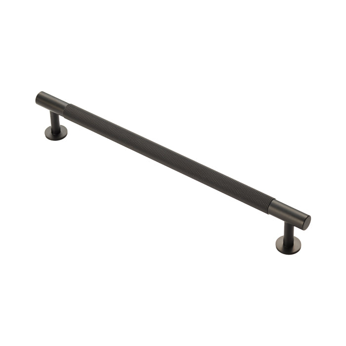 High quality image of FTD - Knurled Pull Handle 224mm c/c - Matt Black | Sku. ftd700emb | Trade Door Handles.