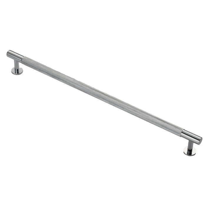 High quality image of FTD - Knurled Pull Handle 320mm c/c - Polished Chrome | Sku. ftd700hcp | Trade Door Handles.