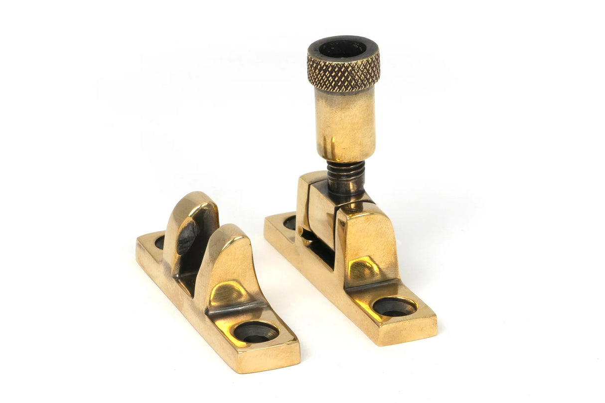 From The Anvil - Aged Brass Brompton Brighton Fastener - Narrow (Square)