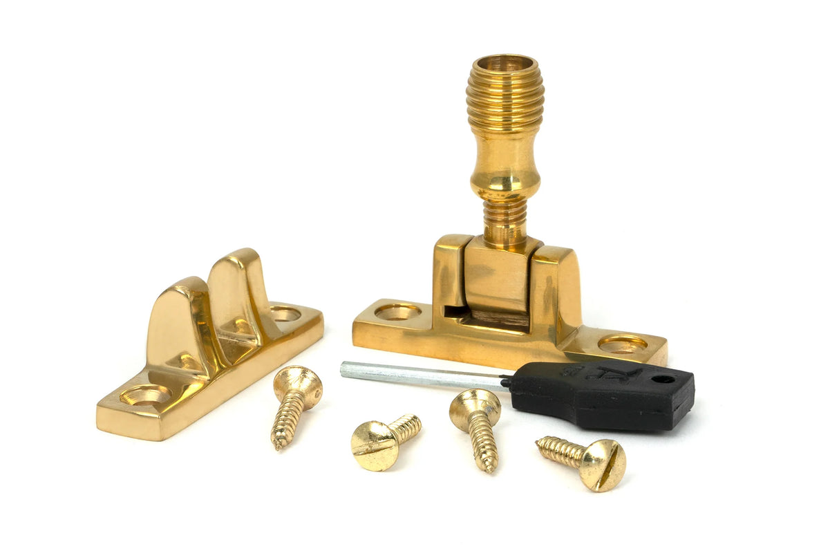 From The Anvil - Polished Brass Beehive Brighton Fastener - Narrow (Square)