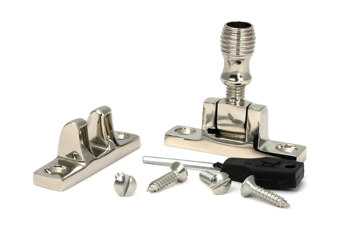 From The Anvil - Polished Nickel Beehive Brighton Fastener - Narrow (Square)