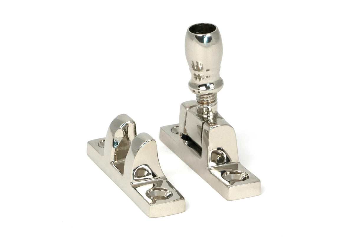 From The Anvil - Polished Nickel Mushroom Brighton Fastener - Narrow (Square)