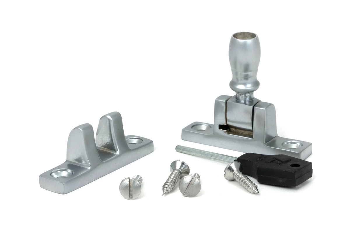 From The Anvil - Satin Chrome Mushroom Brighton Fastener - Narrow (Square)