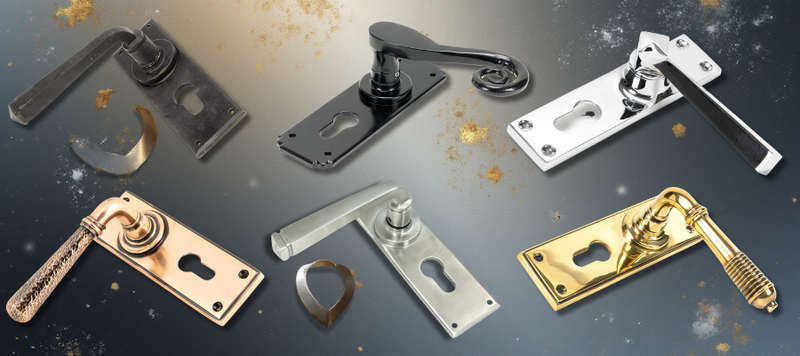 From The Anvil Euro profile door handles on backplate