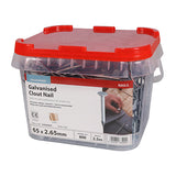 This is an image of Timco - Clout Nails - Galvanised 65 x 2.65mm (2.5 Kg TIMtub) GCN26565T