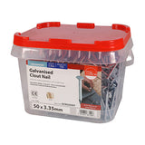 This is an image of Timco - Clout Nails - Galvanised 50 x 3.35mm (2.5 Kg TIMtub) GCN33550T