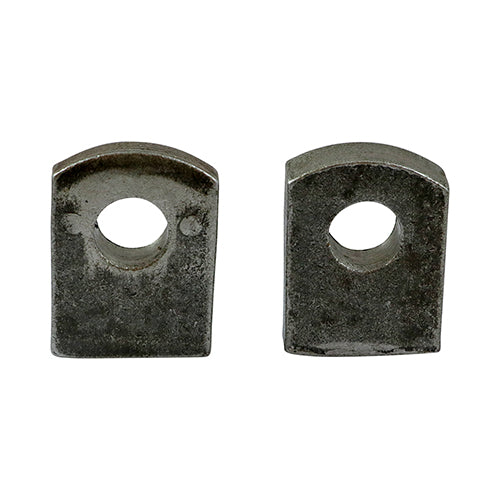 This is an image of Timco - Gate Eyes to Weld - Self Coloured 22mm (2 Pieces Plain Bag) GEW22S