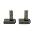 This is an image of Timco - Gate Hooks to Weld - Self Coloured 12mm (2 Pieces Plain Bag) GHW12S